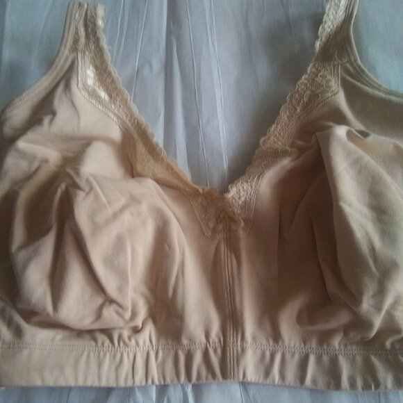Catherine's Beige Cotton Comfort Wireless Bra -54DD-NWT - Picture 4 of 6